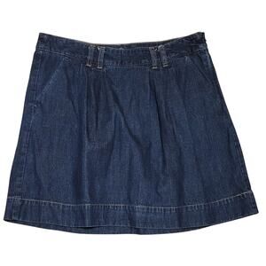 Old Navy Denim Aline Short Denim Skirt with side Zip Womens Size 4 missing hook